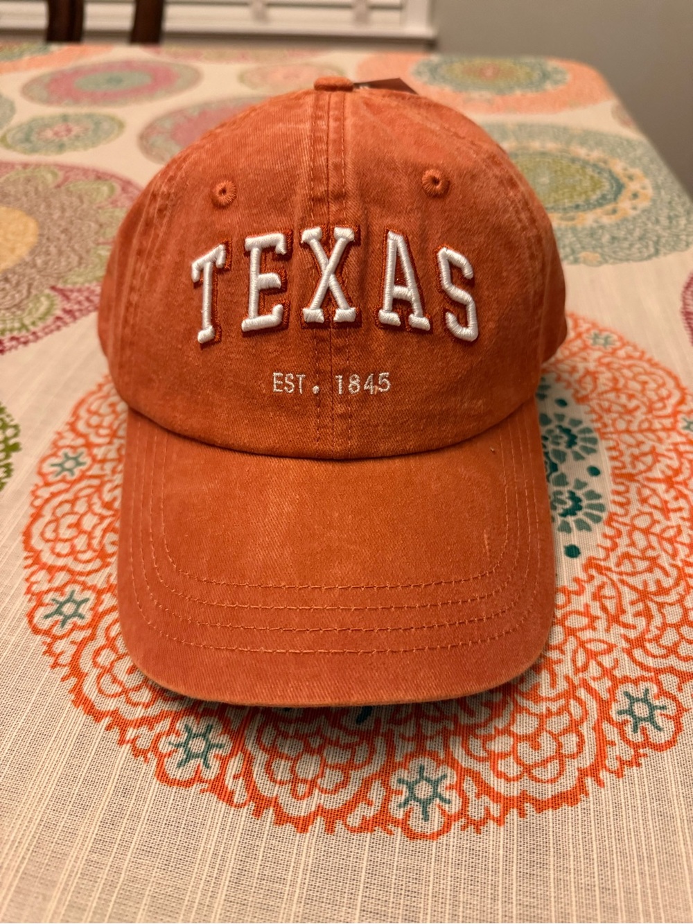NWT Texas Embroidered Burnt Orange Baseball Hat
